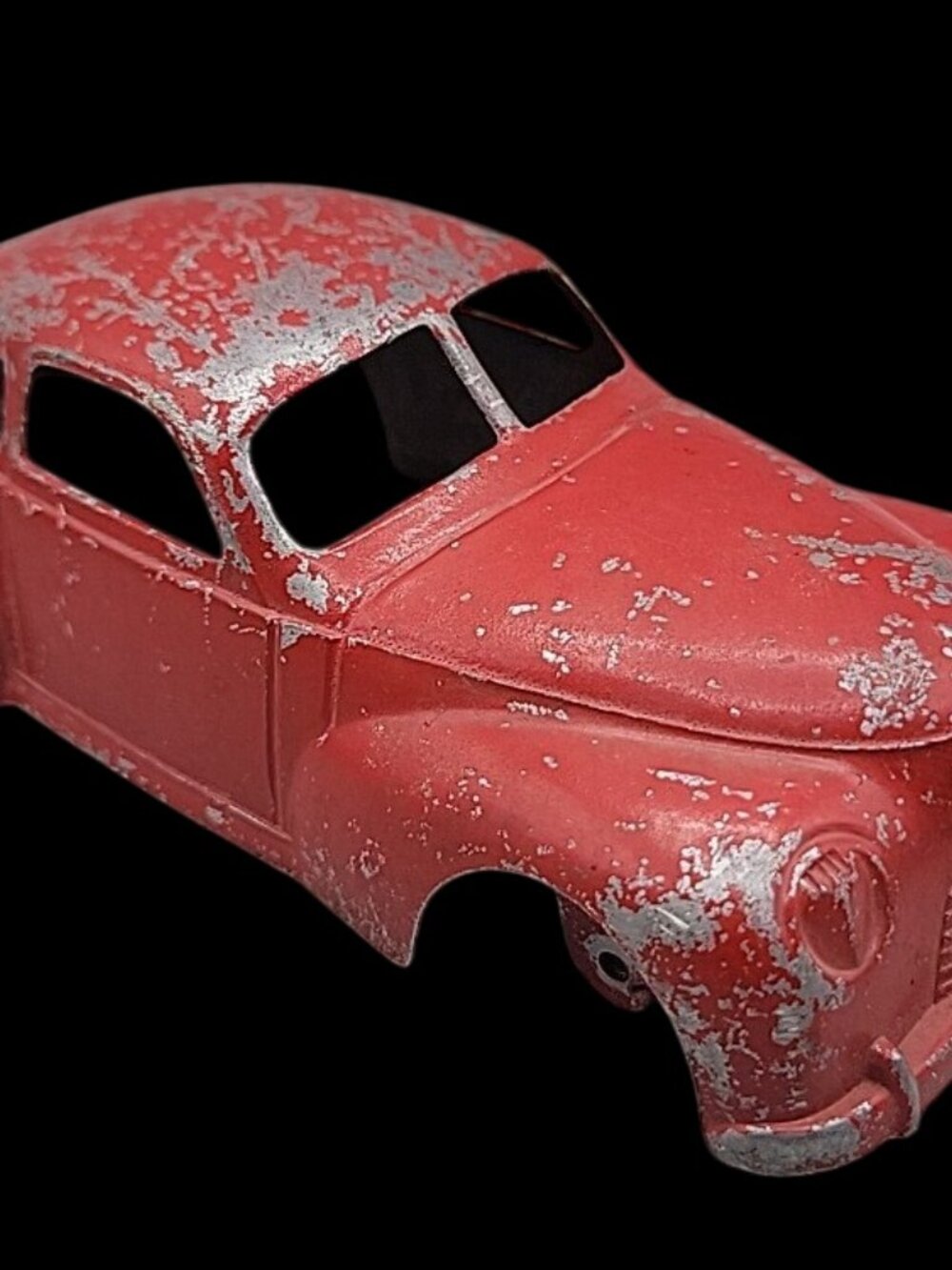 Vtg Slik-Toys Cast Aluminum Split Window Sedan Car Toy Lansing Iowa Red 9600 - Picture 5 of 13